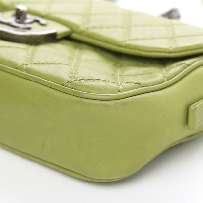 Chanel Calfskin Quilted Medium Coco Sporran Flap Green 9 of 16