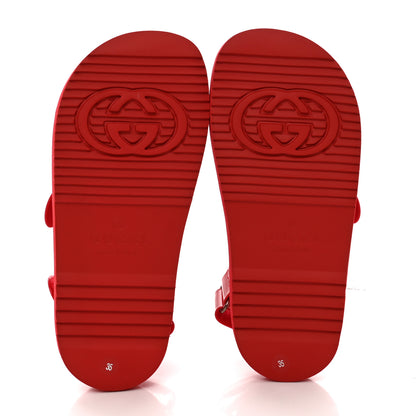 Gucci Rubber Mini Double G Womens Isla Dad Sandals 35 Maple Red 5 of 7