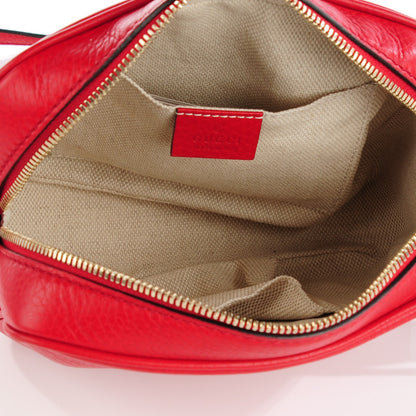 Gucci Pebbled Calfskin Small Soho Disco Bag Tabasco Red 5 of 7
