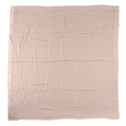 Louis Vuitton Silk Wool Monogram Shawl Greige 1 of 3