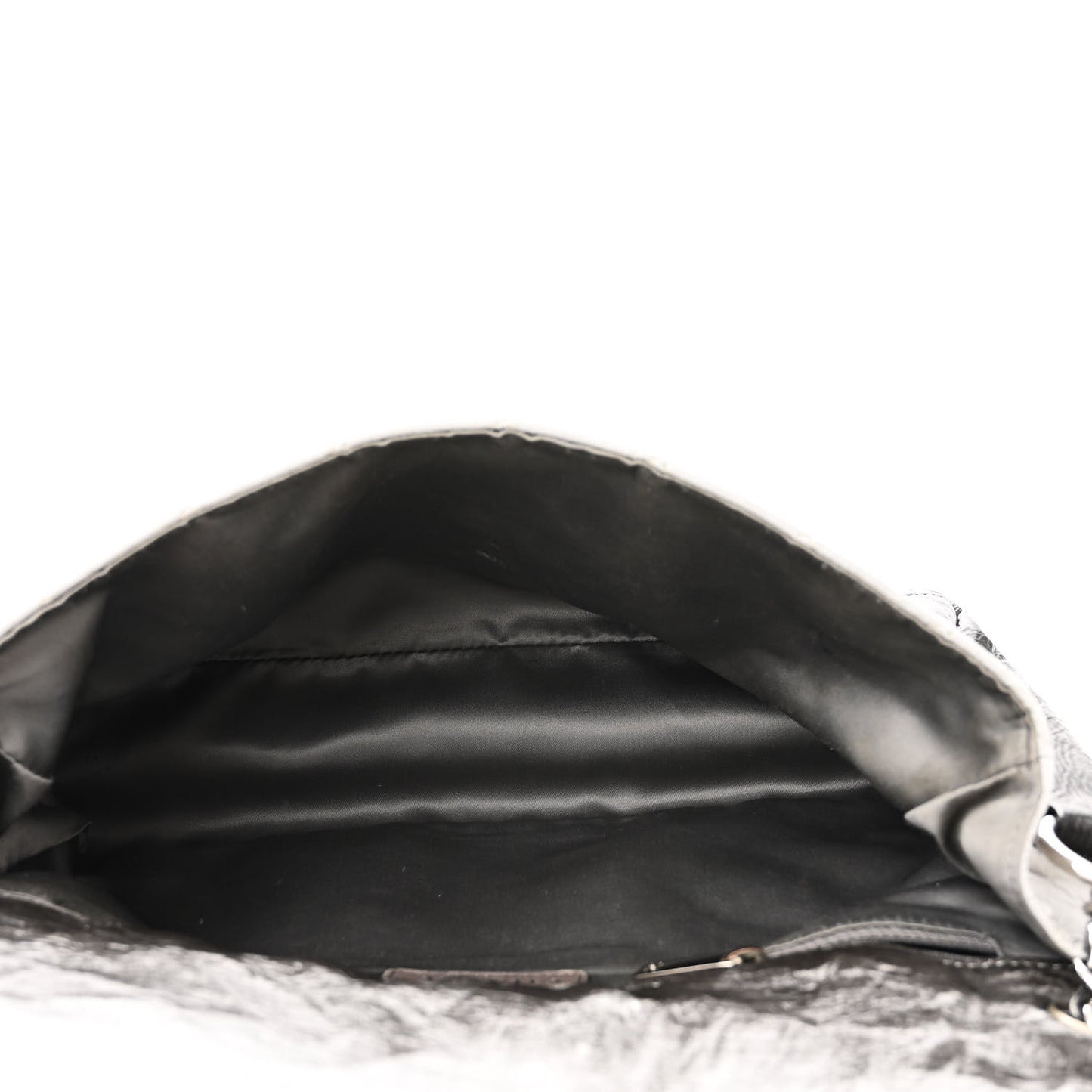 Vinyl Quilted Jumbo Melrose Degrade Flap Black