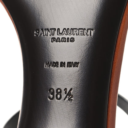 Saint Laurent Calfskin Cassandra 60 Sandals 38.5 New Papaya 8 of 10