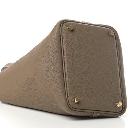 Hermes Taurillon Clemence Picotin Lock 18 PM Etoupe 9 of 11