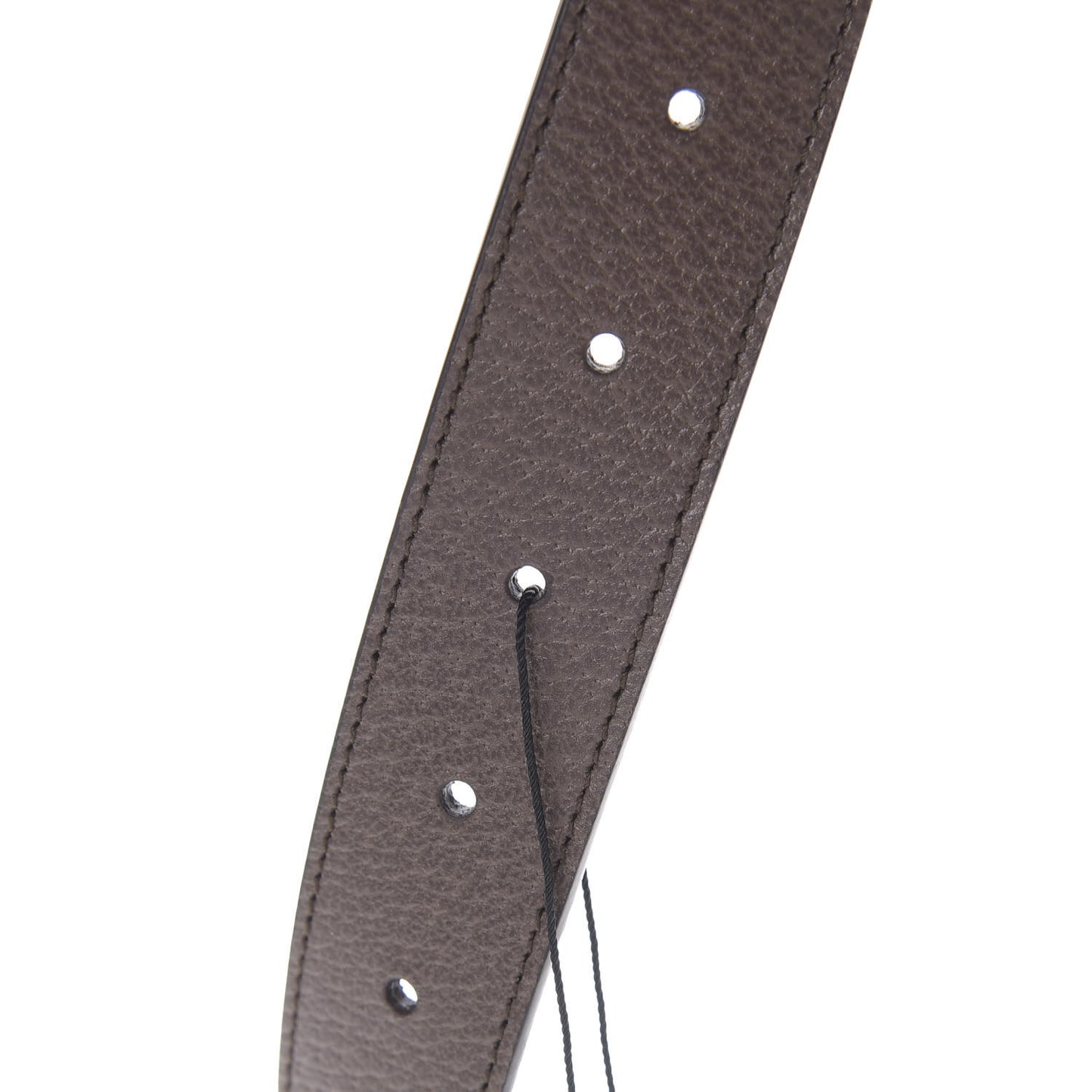 Pebbled Calfskin Logo Belt 110 44 Taupe