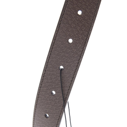 Gucci Pebbled Calfskin Logo Belt 110 44 Taupe 3 of 5