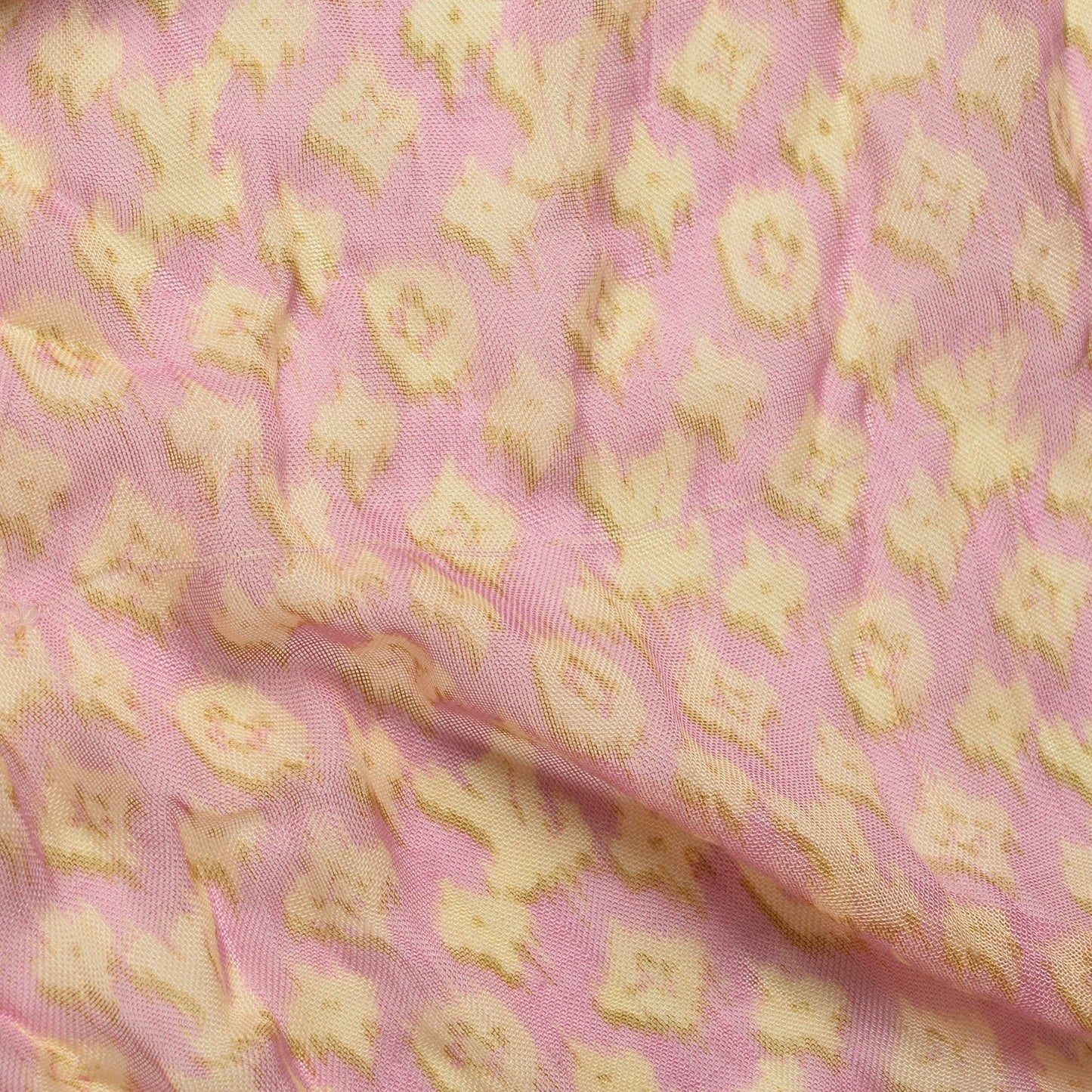 Cashmere Silk Mongram Ikat Stole Rose