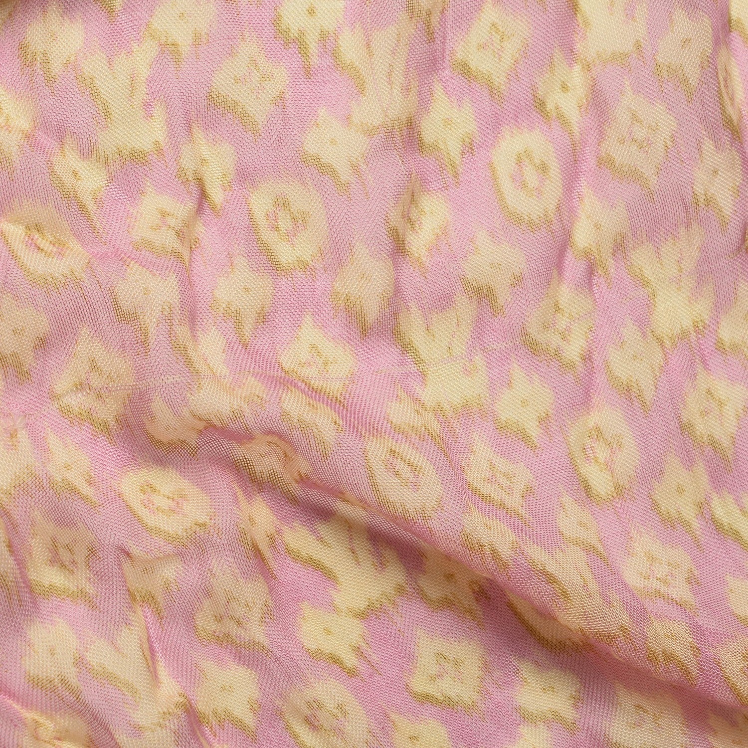 Louis Vuitton Cashmere Silk Mongram Ikat Stole Rose 8 of 8