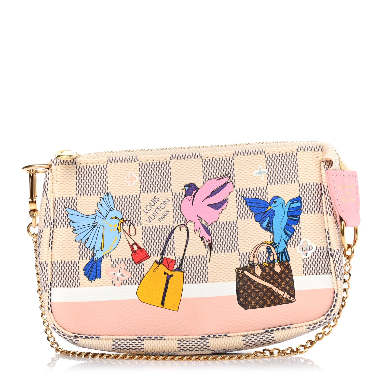 Louis Vuitton Damier Azur 2018 Christmas Animation Mini Pochette Accessories 1 of 6