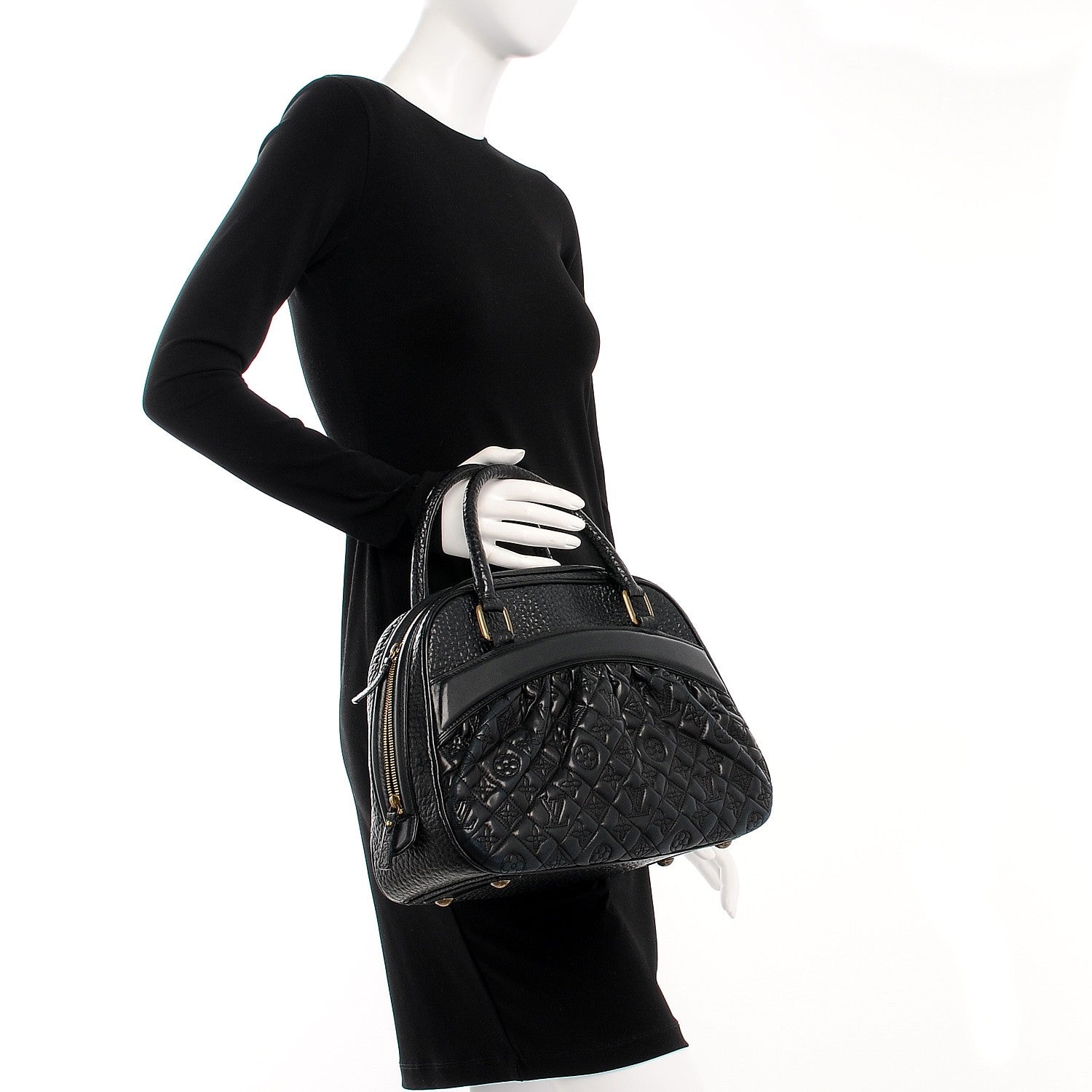 Louis Vuitton Lambskin Vienna Mizi Black 2 of 7
