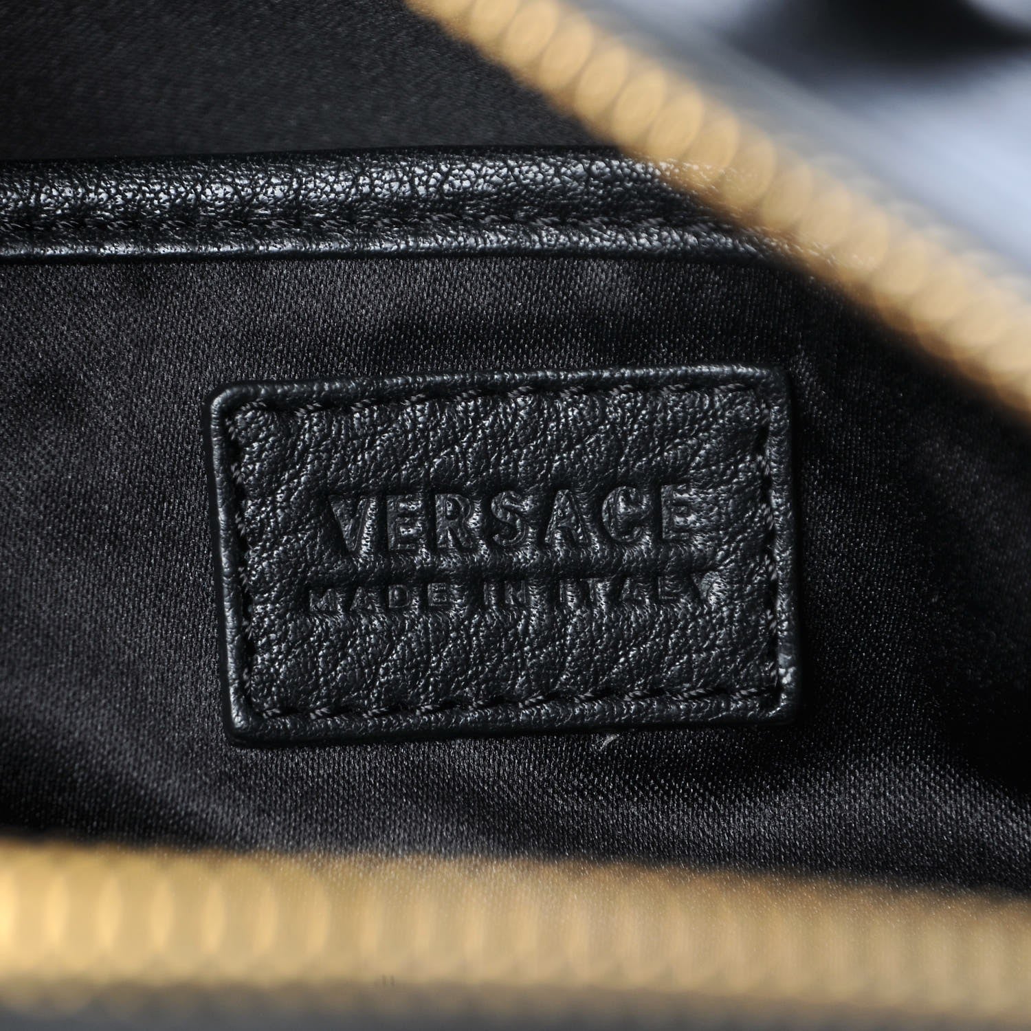 Versace Calfskin Signature Duffle Bag Nero Black 6 of 7