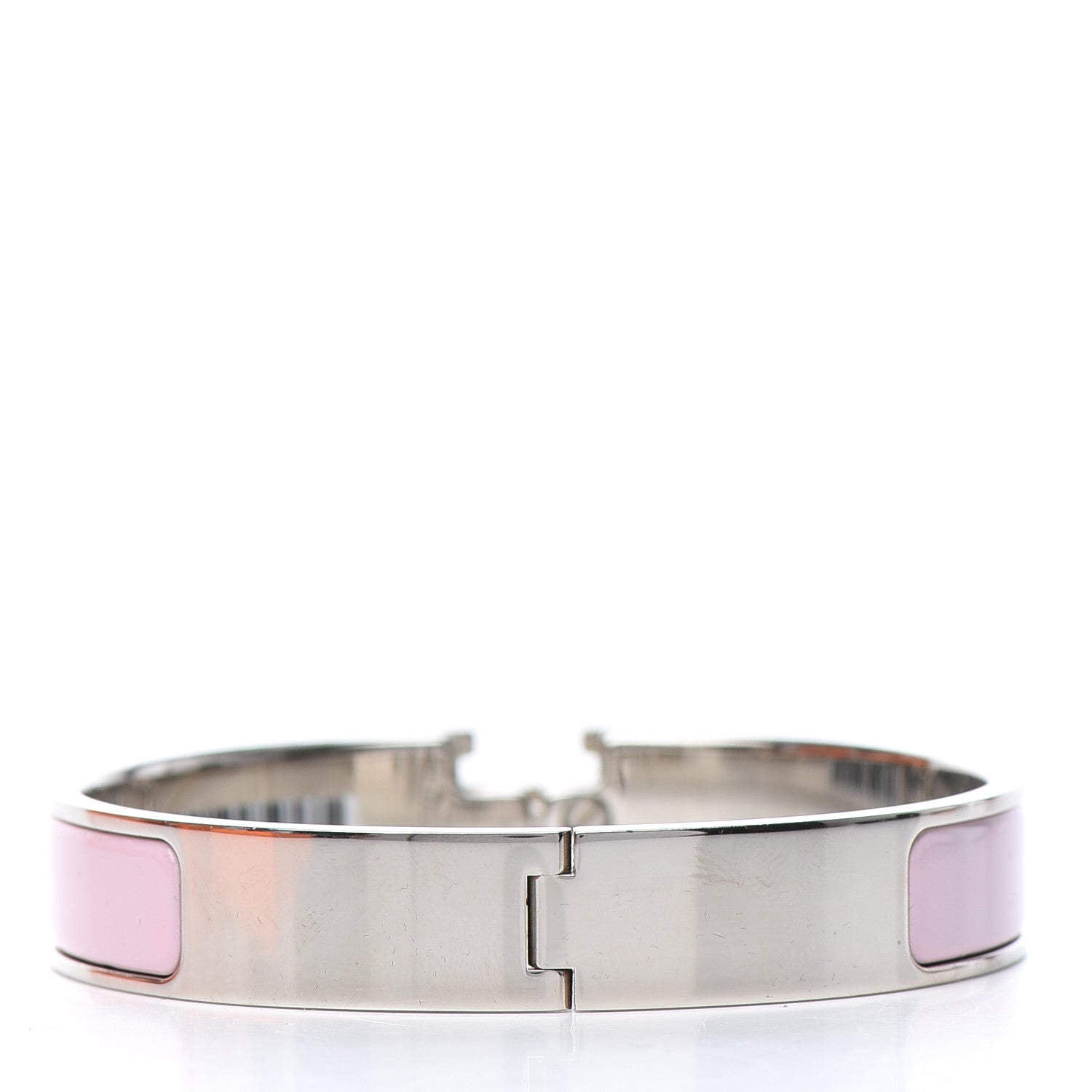 Hermes Enamel Narrow Clic Clac H Bracelet GM Rose Candeur 3 of 5