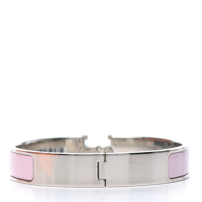 Hermes Enamel Narrow Clic Clac H Bracelet GM Rose Candeur 3 of 5
