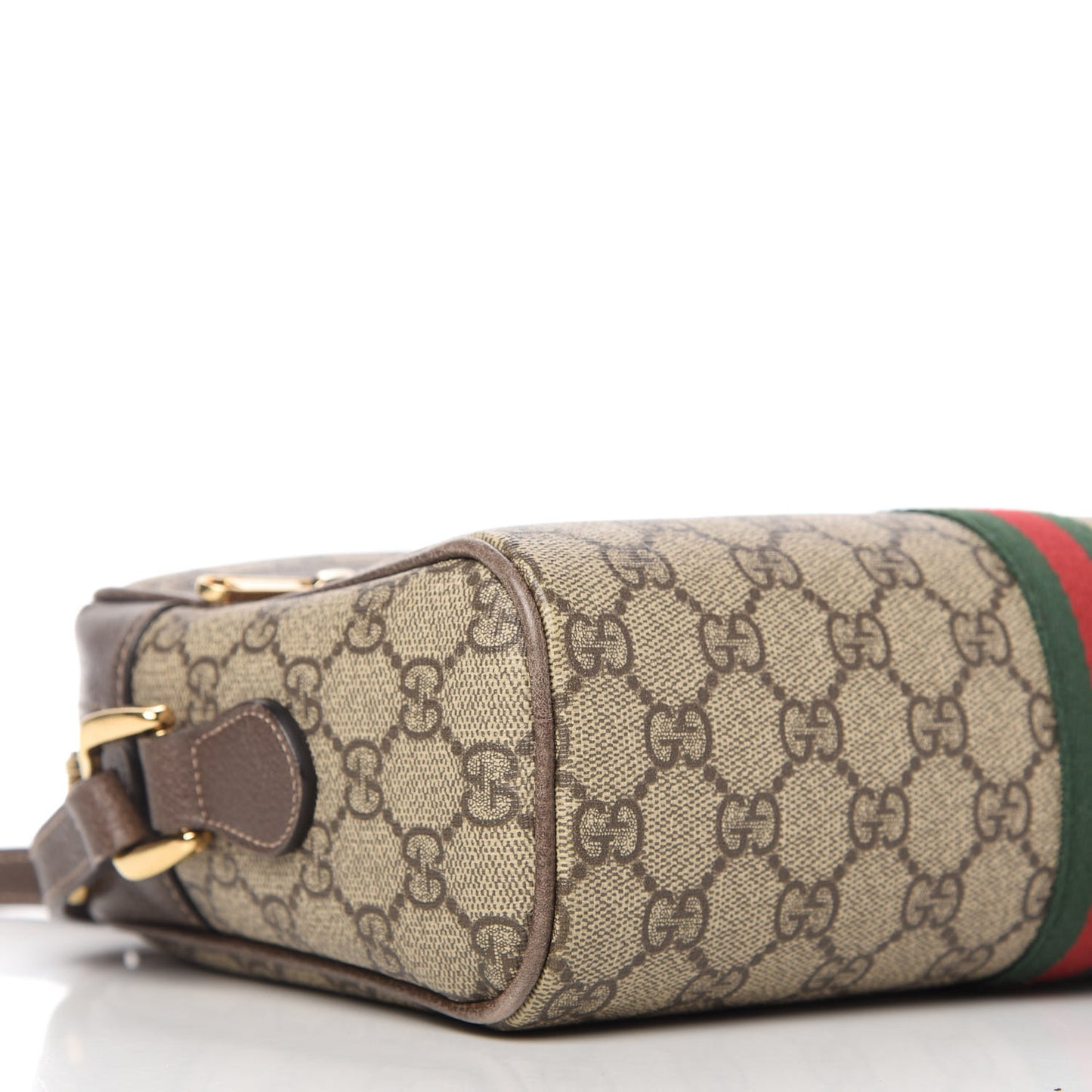 GG Supreme Monogram Web Small Ophidia Shoulder Bag Brown