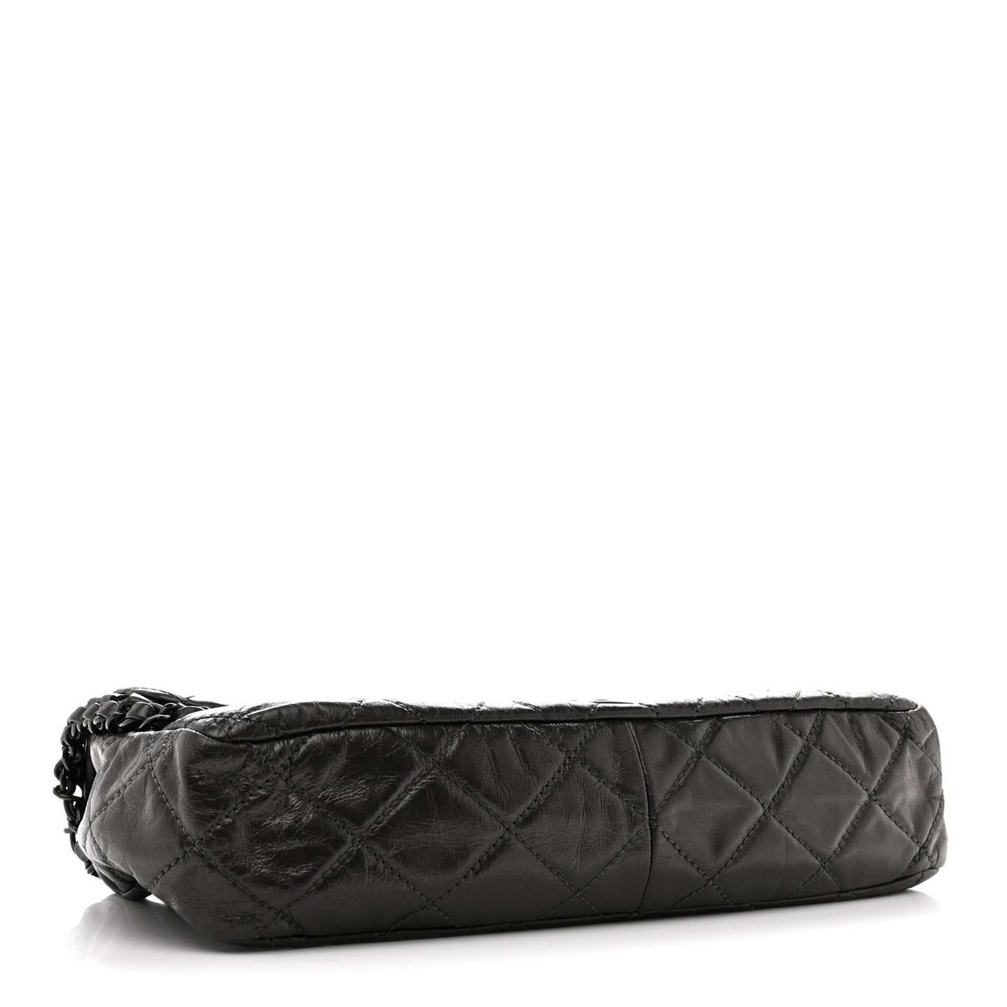 Calfskin Quilted Medium Chain Me Flap Grey
