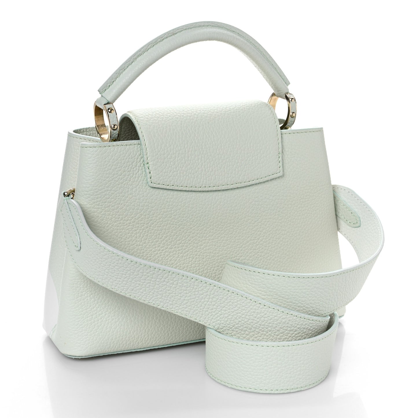 Taurillon Monogram Flower Capucines BB Jade