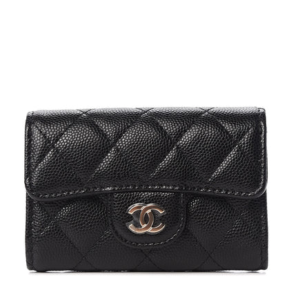 Chanel Caviar Quilted Classic 4 Key Holder Wallet Black 1 of 11