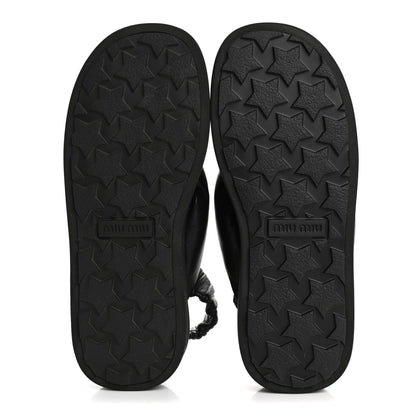 Miu Miu Padded Nappa Flatform Sandals 35 Black 6 of 9