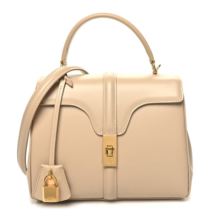 Celine Satinated Calfskin Small 16 Top Handle Bag Beige 1 of 11