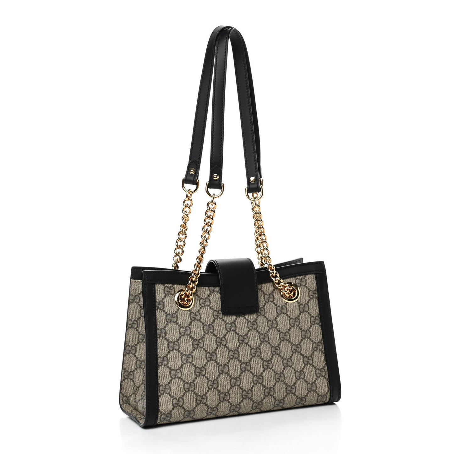 GG Supreme Monogram Small Padlock Tote Black