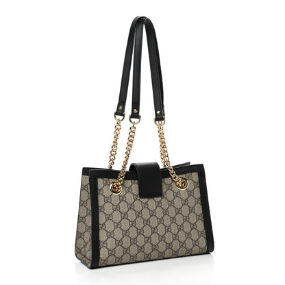 Gucci GG Supreme Monogram Small Padlock Tote Black 2 of 4