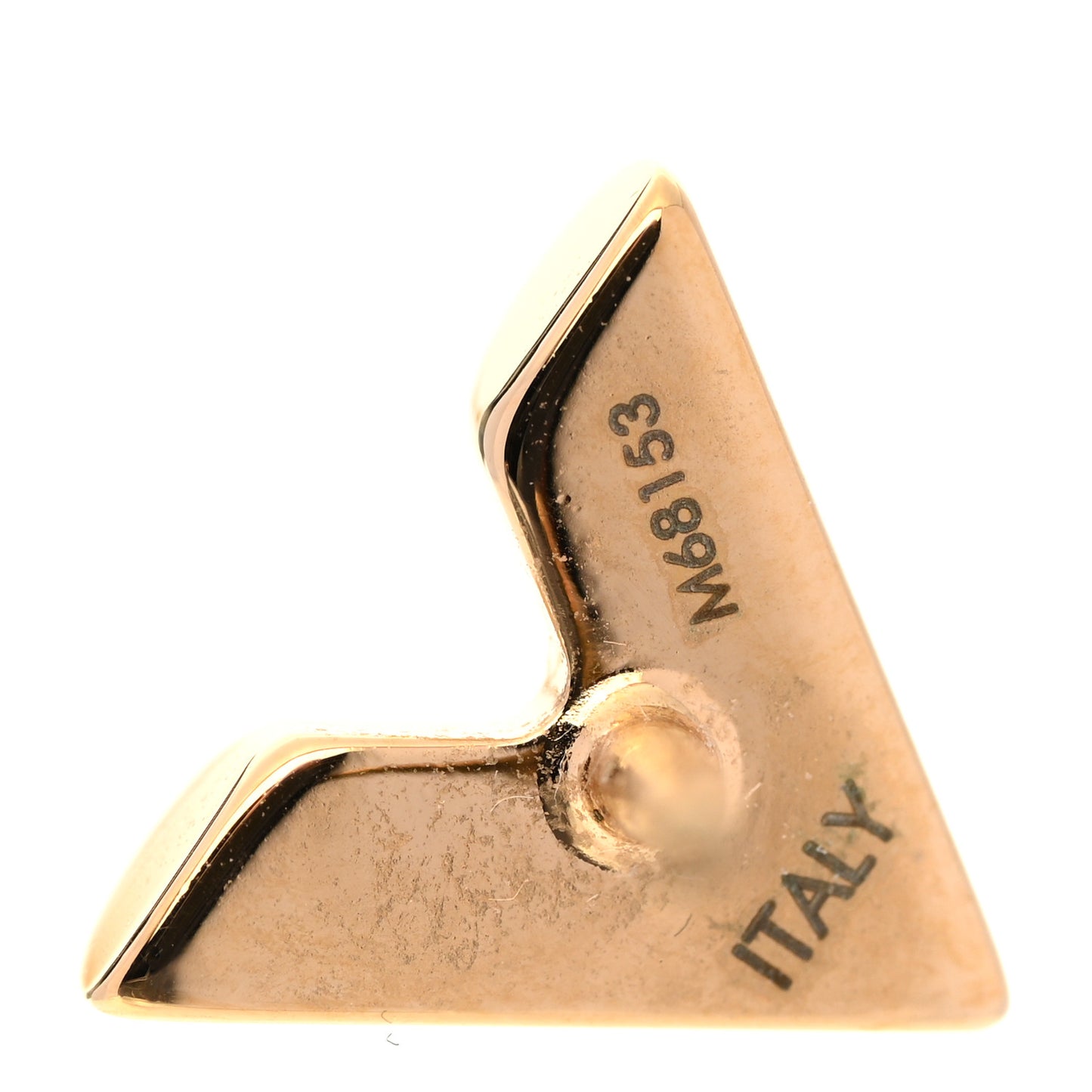 Brass Essential V Stud Earrings Gold