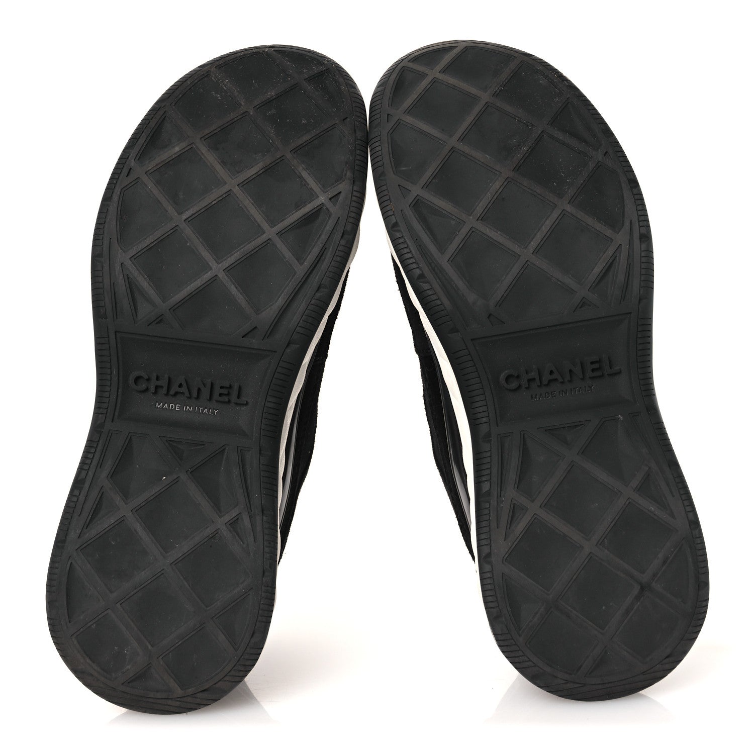 Chanel Suede Calfskin Nylon Grosgrain CC Sneakers 36 Black 6 of 10