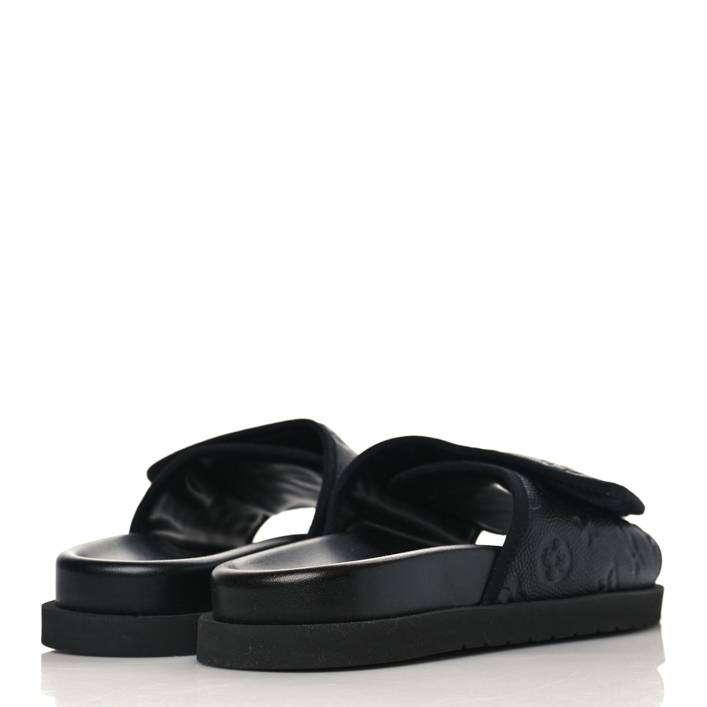 X NBA Calfskin Monogram Embossed Mens Miami Mule 9 Black