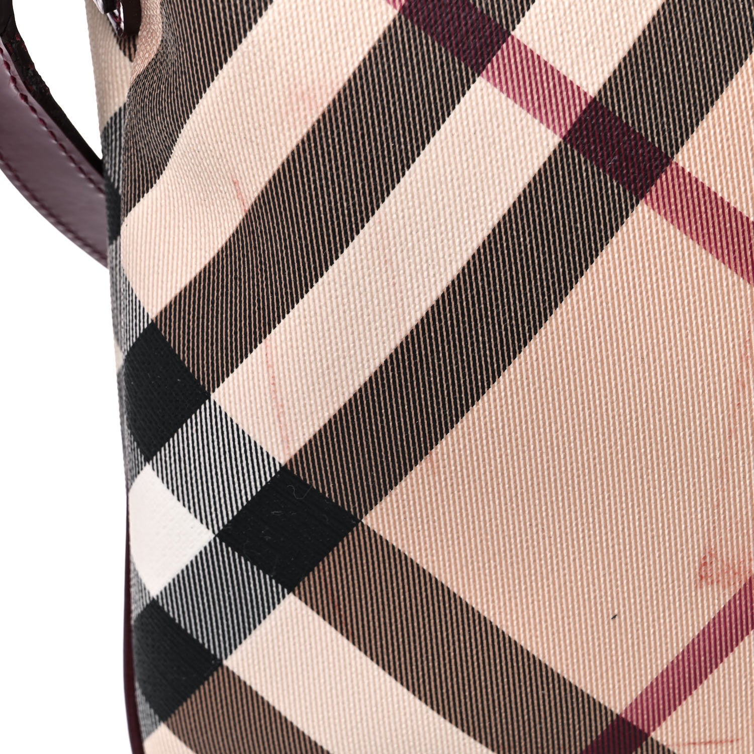 Burberry Patent Nova Check Dryden Crossbody Bag Dark Red 17 of 17