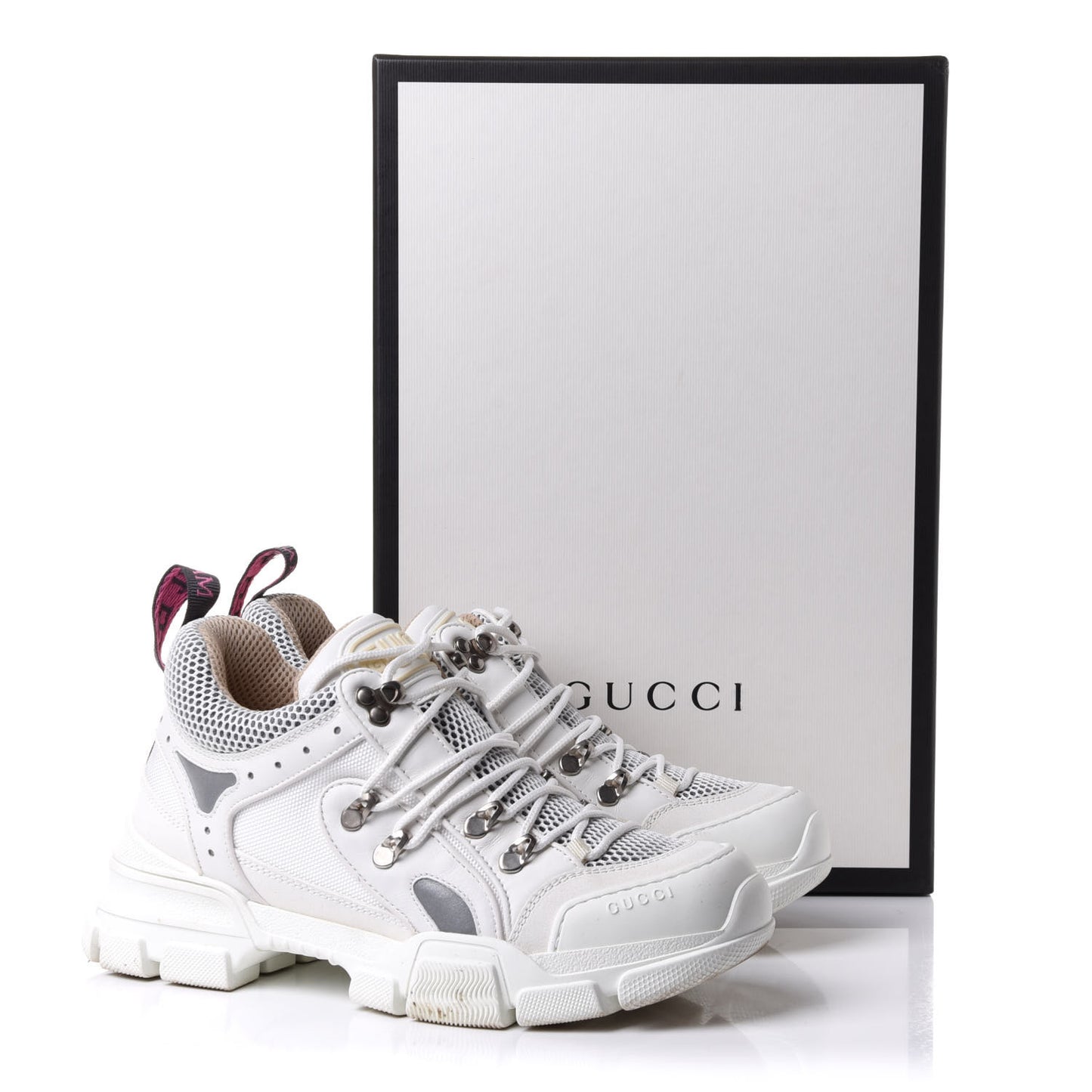 X SEGA Mesh Calfskin Suede Womens Flashtrek Sneakers 39.5 Great White