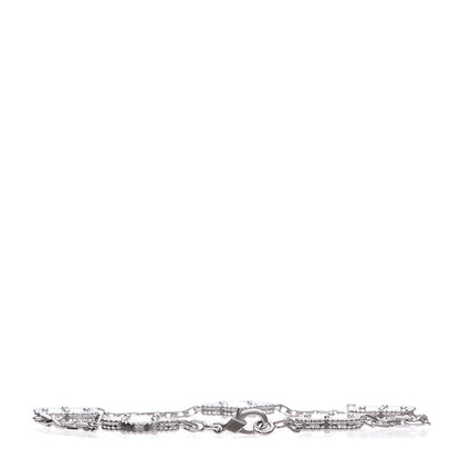 Van Cleef & Arpels 18K White Gold Chalcedony 5 Motifs Vintage Alhambra Bracelet 3 of 6
