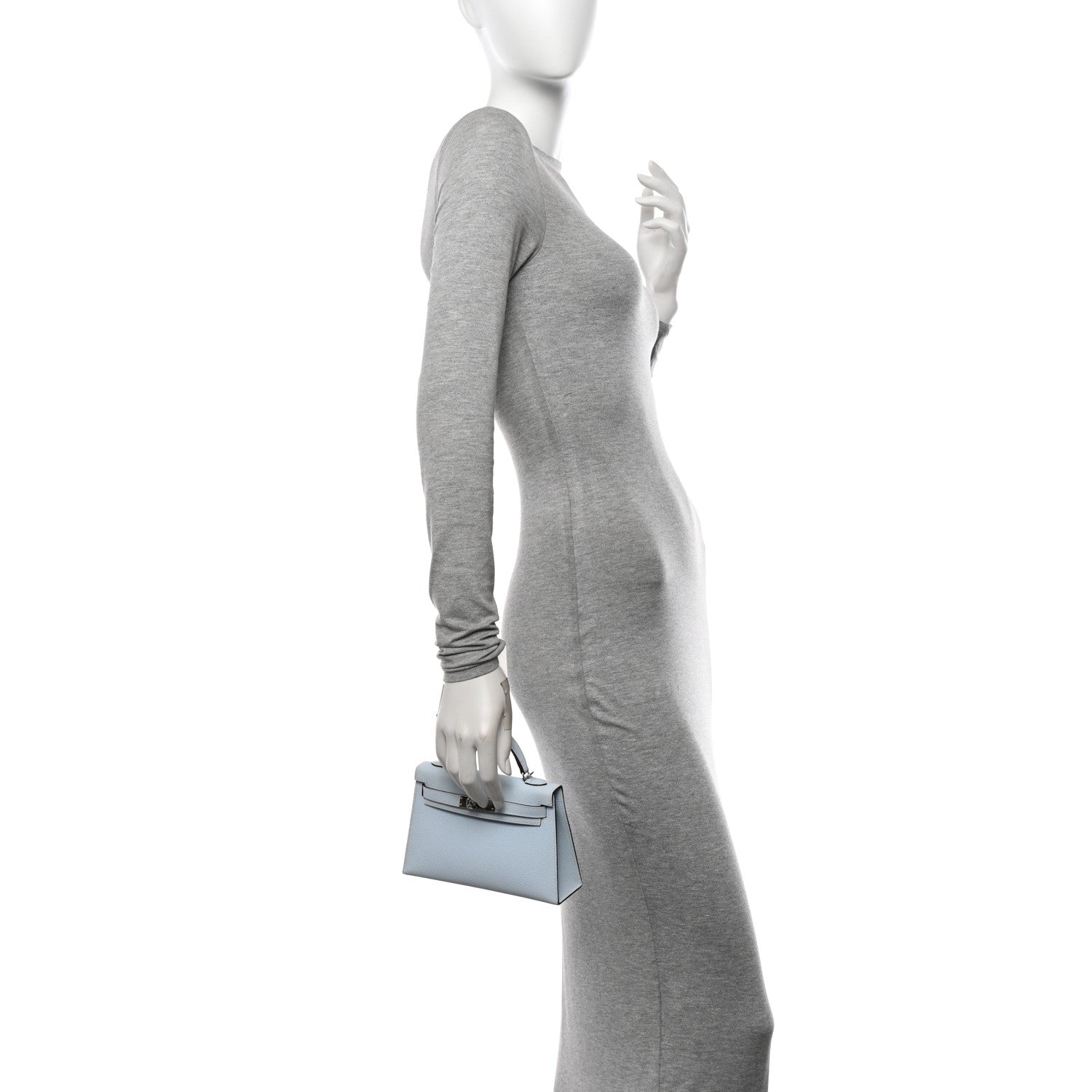 Hermes Epsom Mini Kelly Sellier 20 Bleu Brume 2 of 16