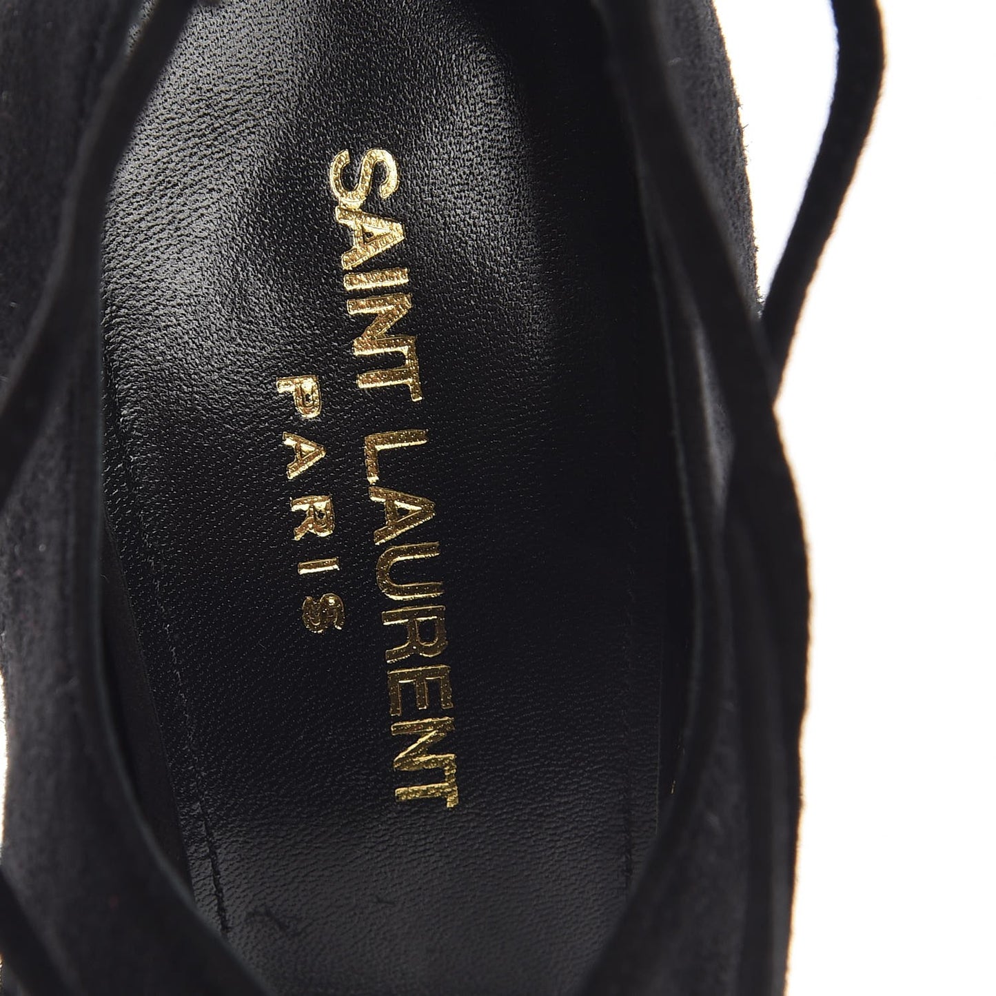 Suede Lou Tribute 105 Lace Platform Sandals 37.5 Black