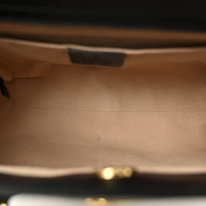 Gucci Calfskin Small Diana Tote Bag Black Yellow Fluo 4 of 11