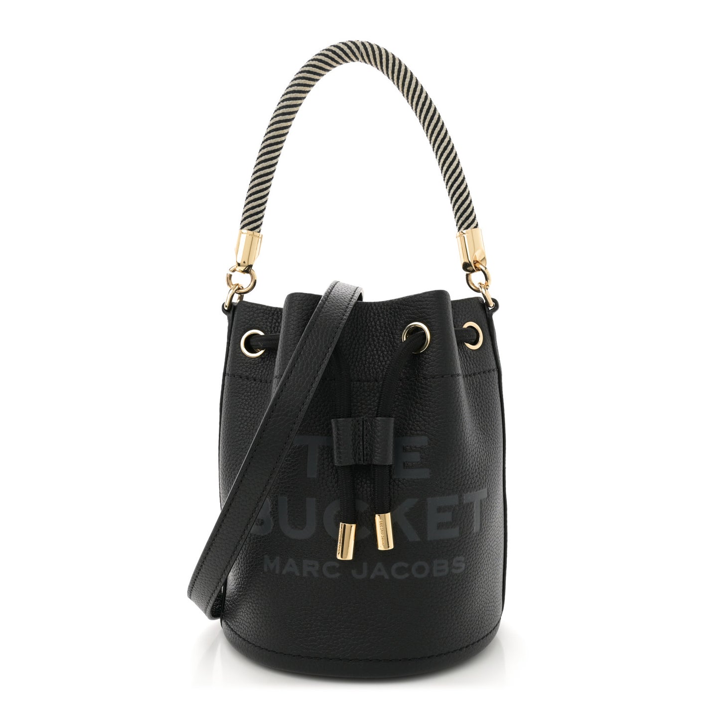 Grained Calfskin Mini The Bucket Bag Black