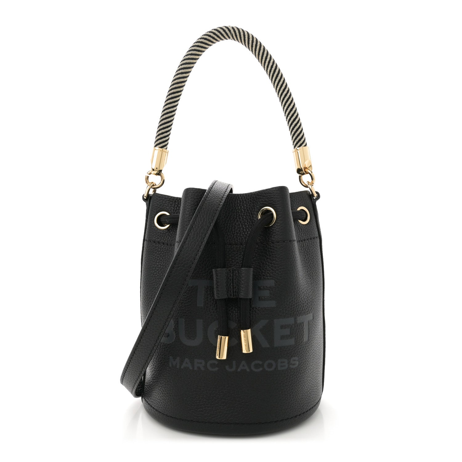 Marc Jacobs Grained Calfskin Mini The Bucket Bag Black 1 of 10