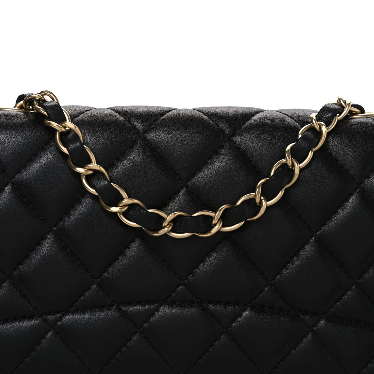 Lambskin Quilted Medium Mademoiselle Chic Flap Black