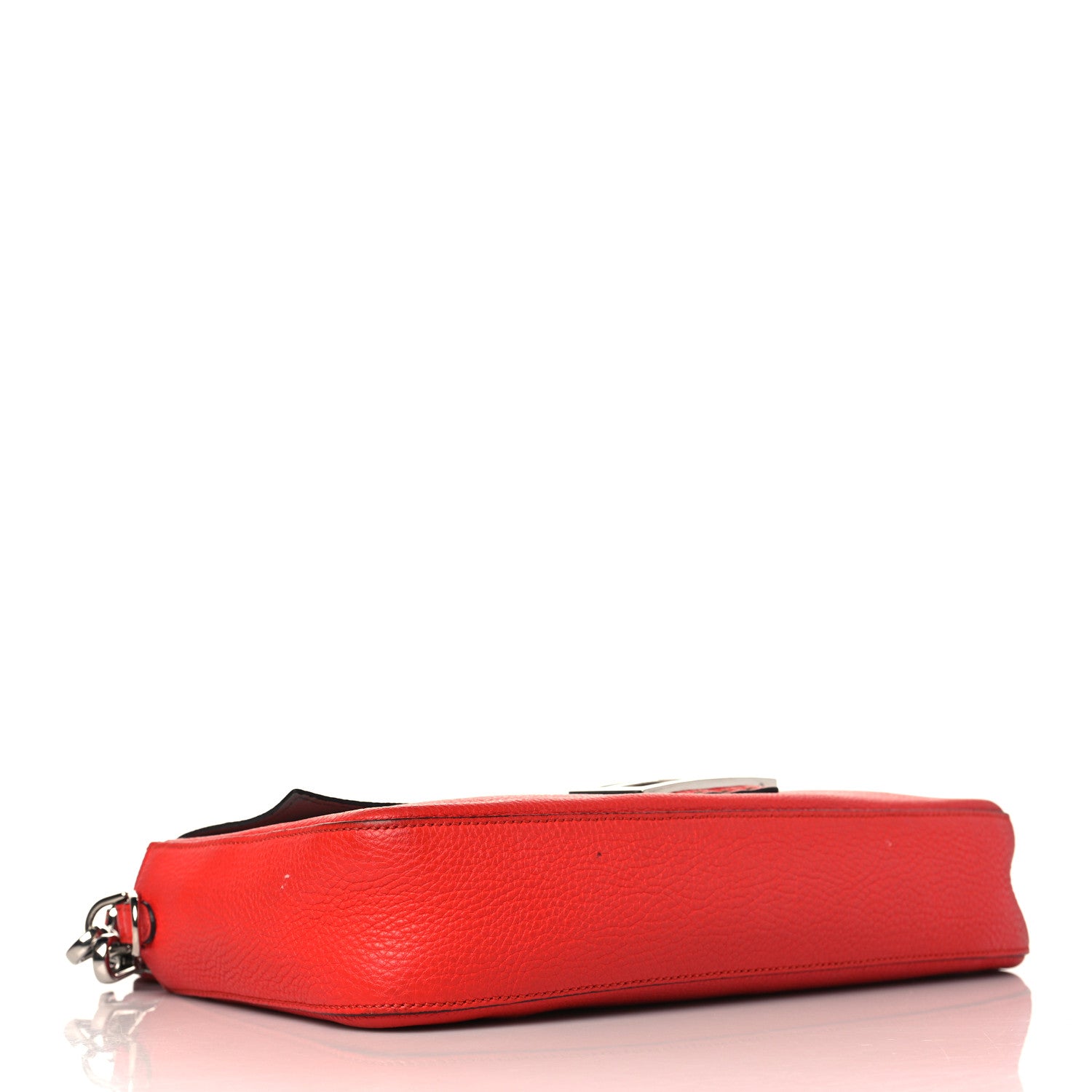 Fendi Cuoio Romano Selleria Large Baguette Papavero 4 of 13