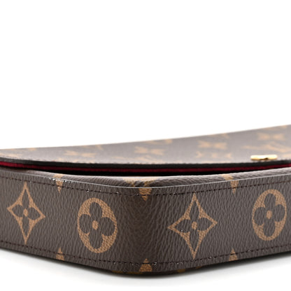 Louis Vuitton Monogram Pochette Felicie Chain Wallet Fuchsia 10 of 11