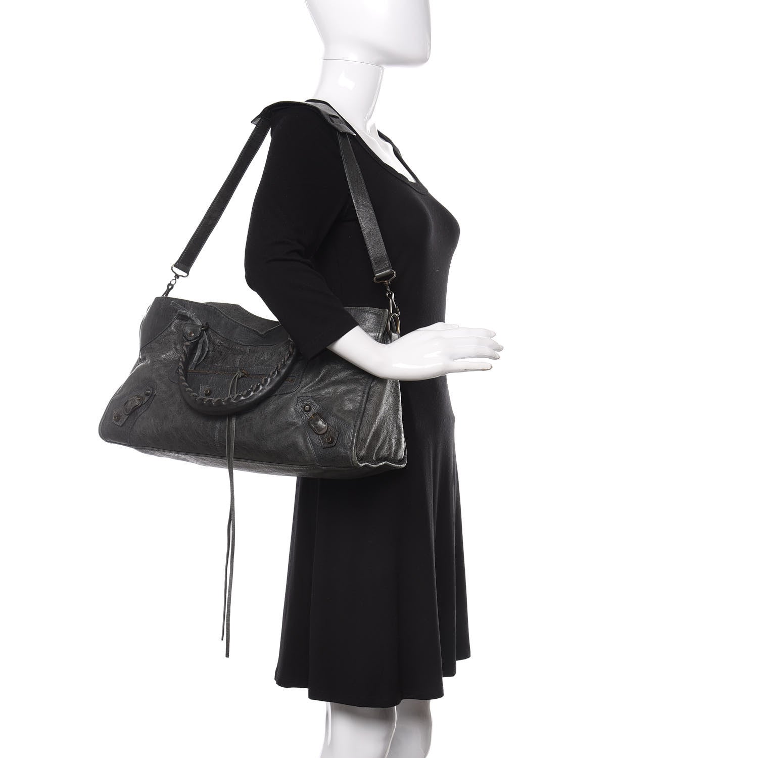 Balenciaga Agneau Classic Hardware Part Time Anthracite 2 of 20