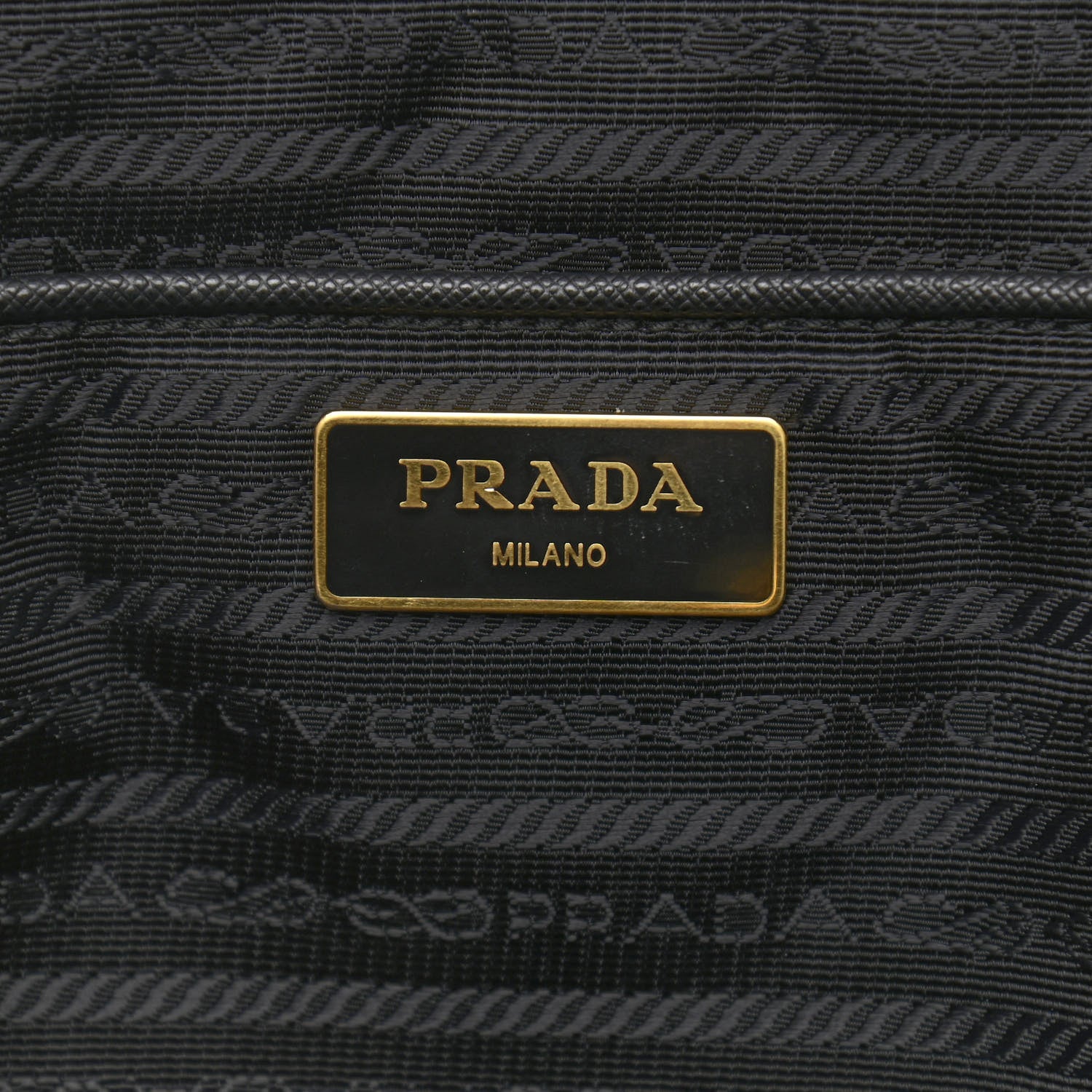 Prada Tessuto Nylon Saffiano Shopping Tote Black 6 of 11