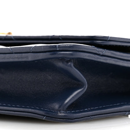Chanel Lambskin Quilted Pillow Crush Wallet On Chain WOC Dark Blue 11 of 14