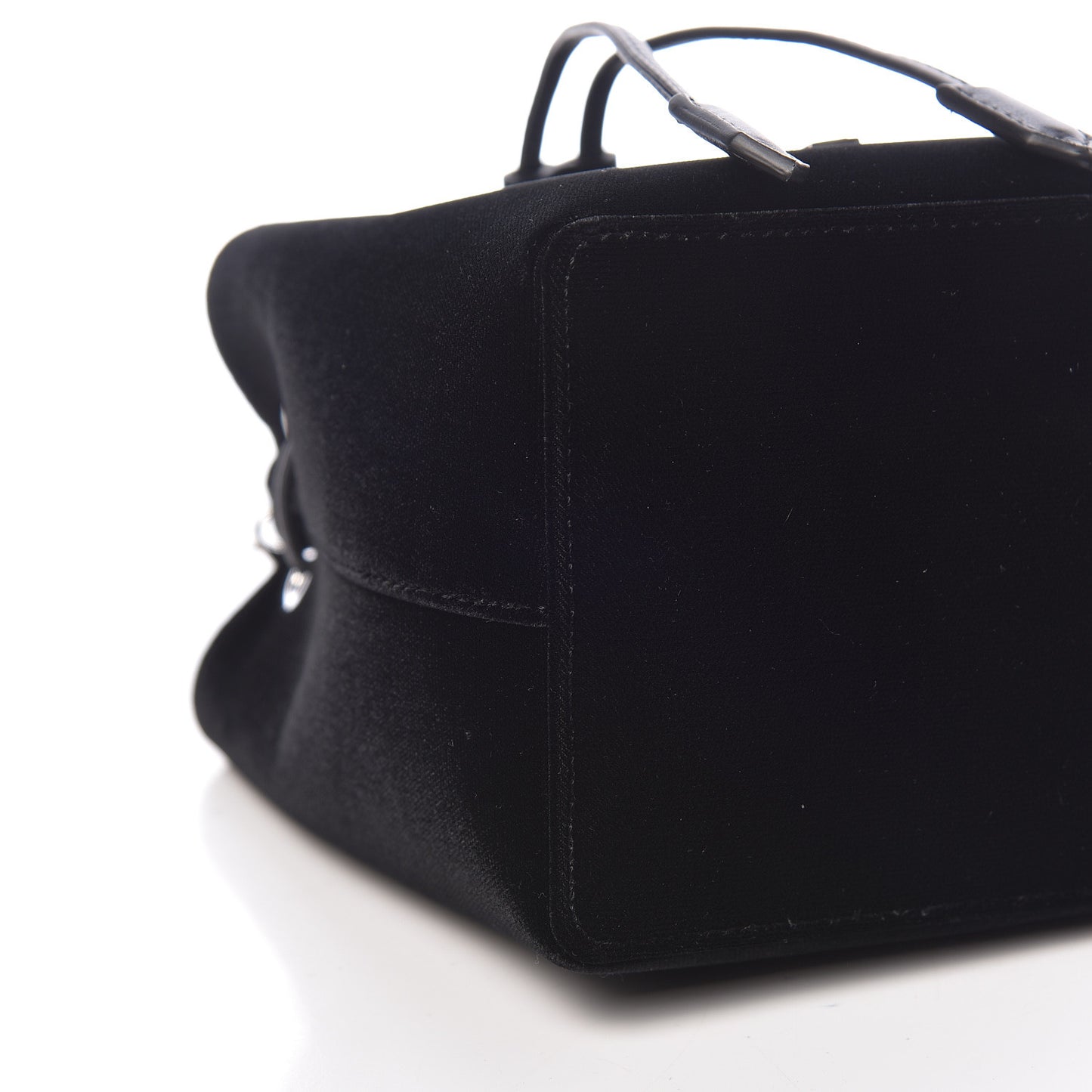 Velvet Crystal Mini TF Bucket Bag Black