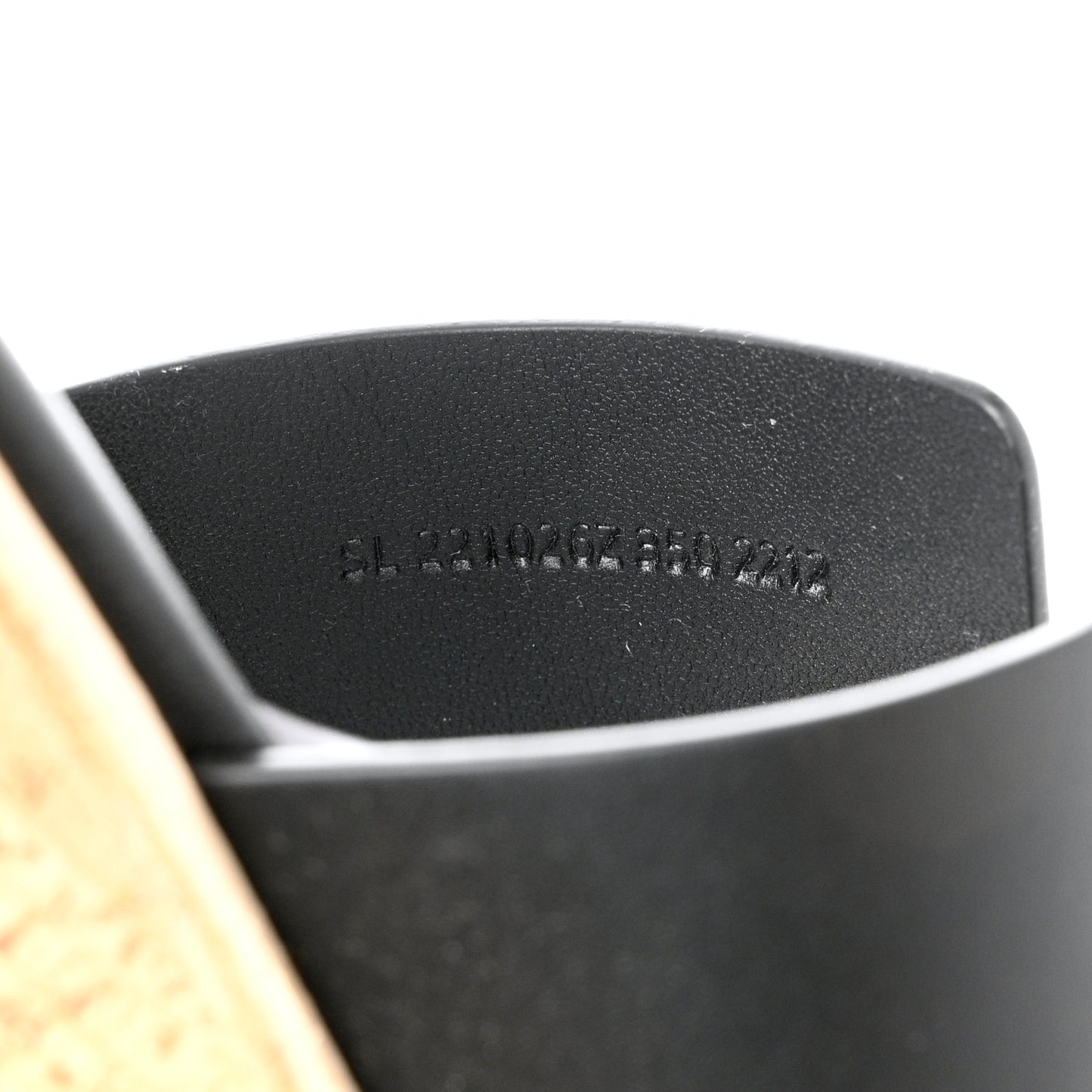 Calfskin Cork Eze 30 Sandals 35 Black