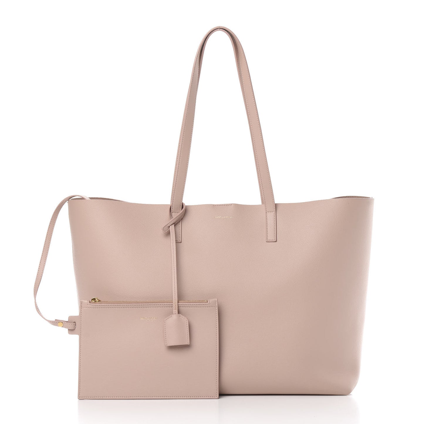 Calfskin Large Shopping Tote Pale Blush
