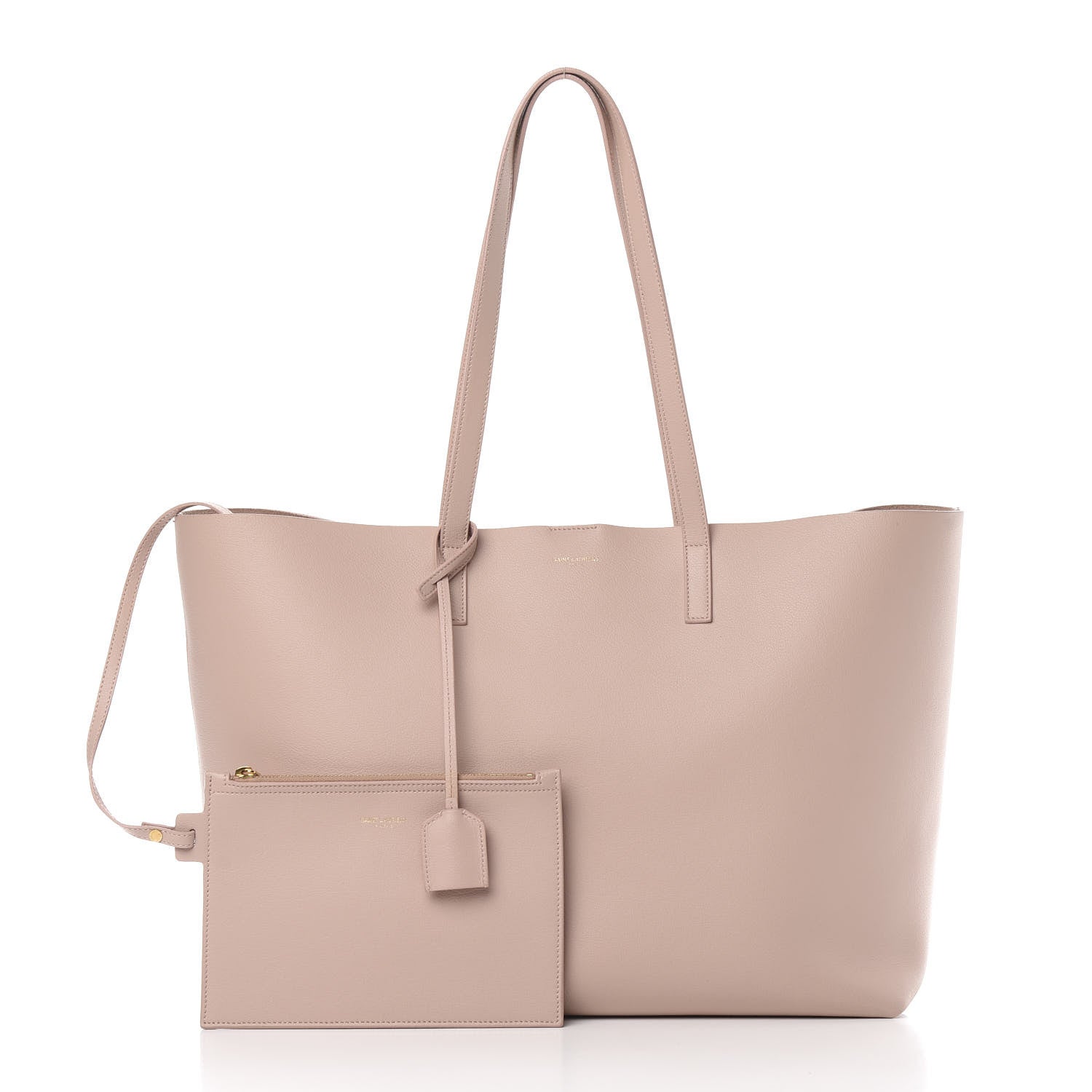 Saint Laurent Calfskin Large Shopping Tote Pale Blush 3 of 12