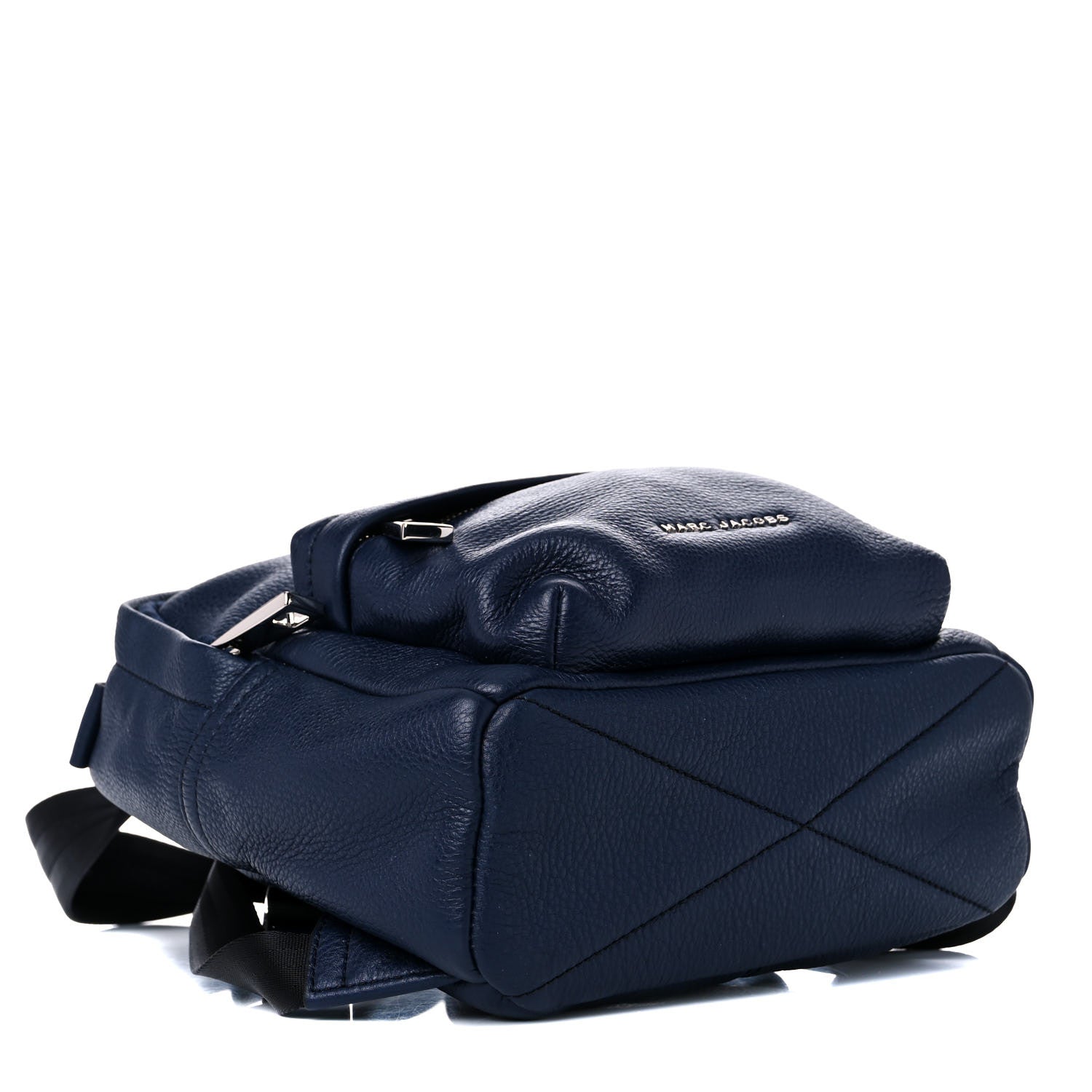 Marc Jacobs Pebbled Calfskin Varsity Backpack French Navy 4 of 15