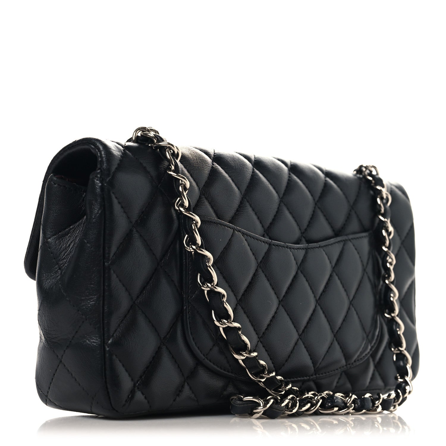 Chanel Lambskin Quilted East West Flap Black 3 of 10