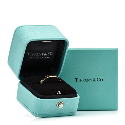 Tiffany 18K Rose Gold Diamond Narrow Atlas Pierced Ring 60 9.25 5 of 5