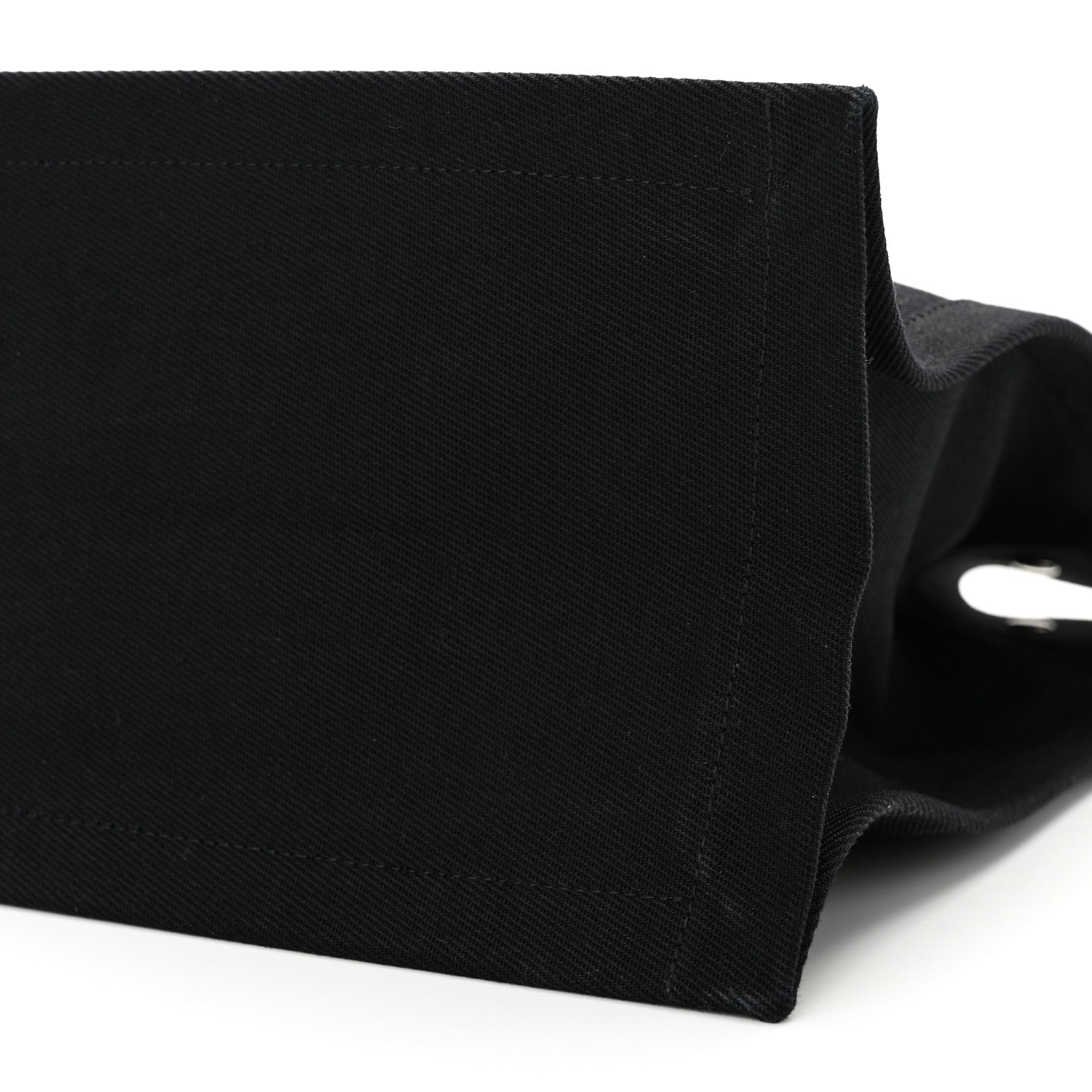 Saint Laurent Linen Calfskin Rive Gauche Tote Black 9 of 9
