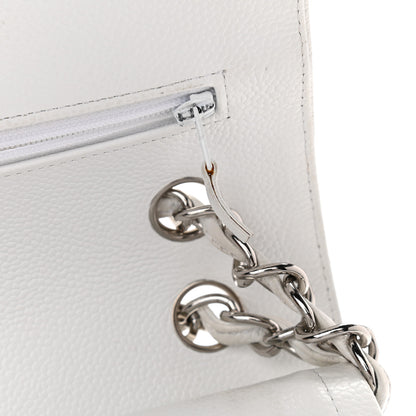Chanel Caviar Quilted Jumbo Double Flap White 30 of 32